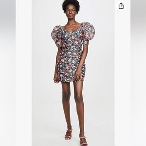 BN w out tag * Cameo C/Meo Collective puffy statement sleeve floral mini dress.